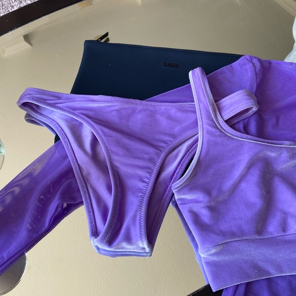 BNWOT Triangl Purple Velvet Bikini - Picture 9 of 13